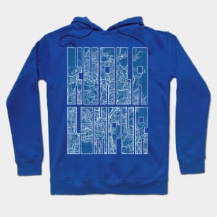 Kuala Lumpur, Malaysia City Map Typography - Blueprint Hoodie